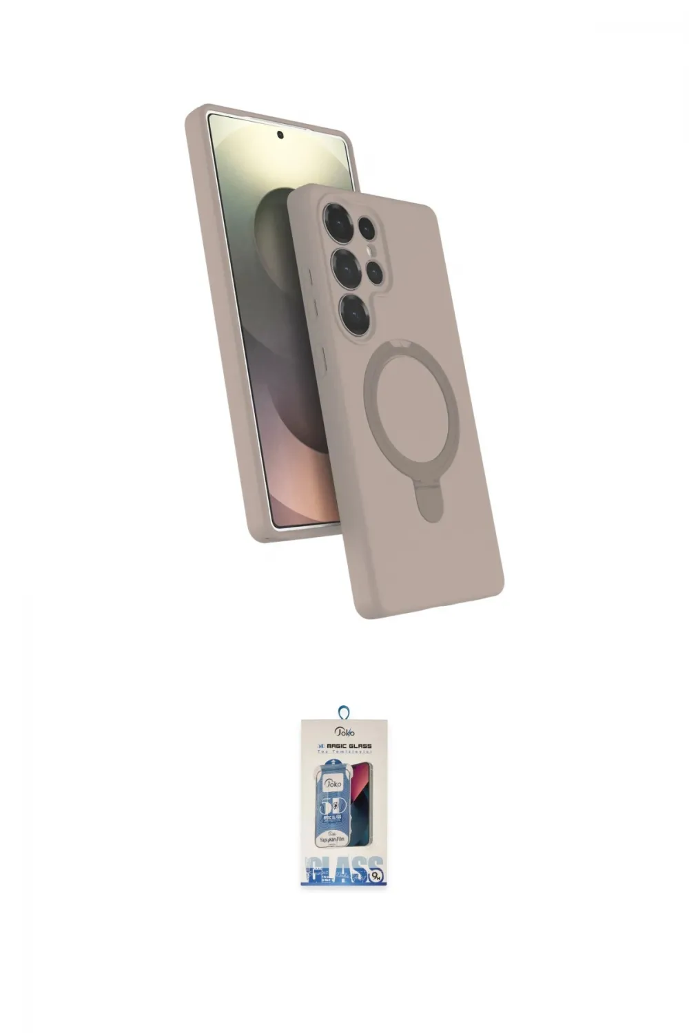 ieg™ Galaxy S25 Ultra Kılıf İz Işık Koleksiyonu - Siyah Joko Magic 5D Cam