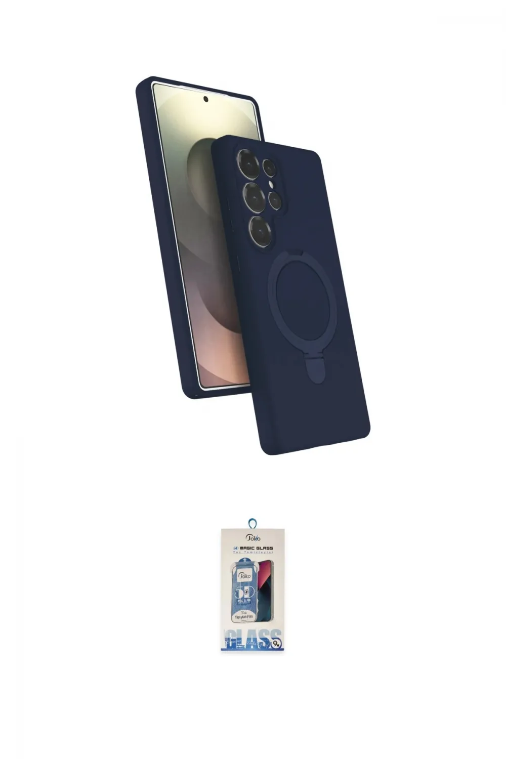 ieg™ Galaxy S25 Ultra Kılıf İz Işık Koleksiyonu - Siyah Joko Magic 5D Cam