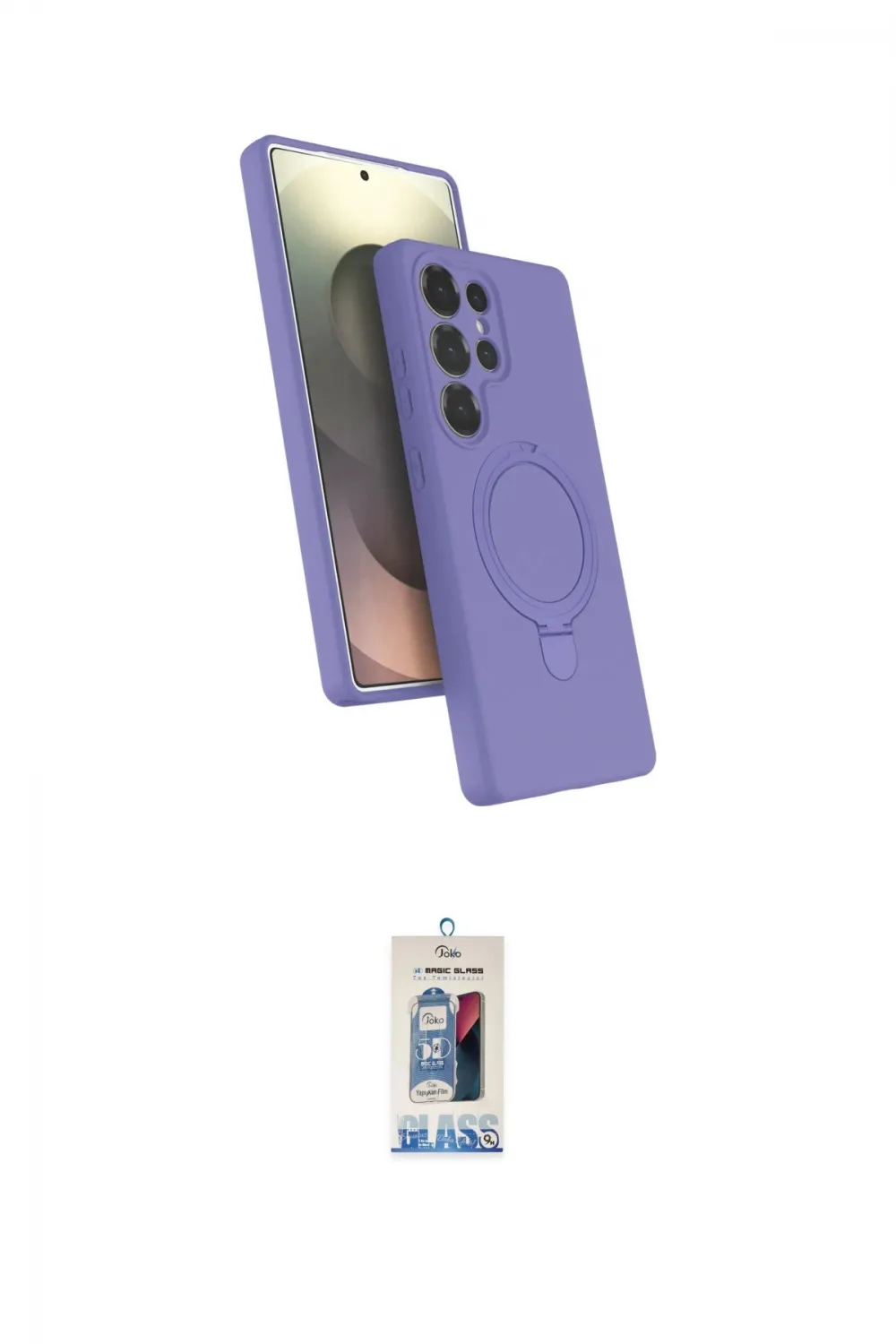 ieg™ Galaxy S25 Ultra Kılıf İz Işık Koleksiyonu - Siyah Joko Magic 5D Cam