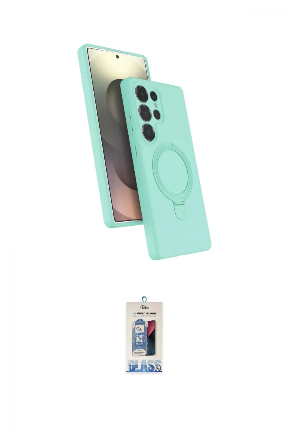 ieg™ Galaxy S25 Ultra Kılıf İz Işık Koleksiyonu - Siyah Joko Magic 5D Cam