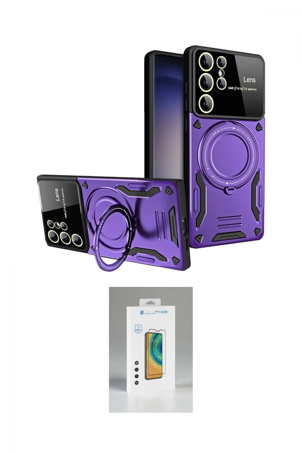 ieg™ Galaxy S25 Ultra Kılıf Kıvılcım Modern Serisi - Şeffaf Polymer Nano Ekran Koruyucu