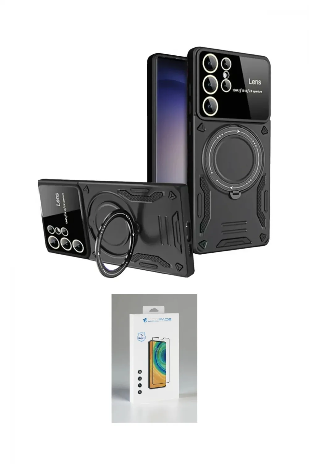 ieg™ Galaxy S25 Ultra Kılıf Kıvılcım Modern Serisi - Şeffaf Polymer Nano Ekran Koruyucu