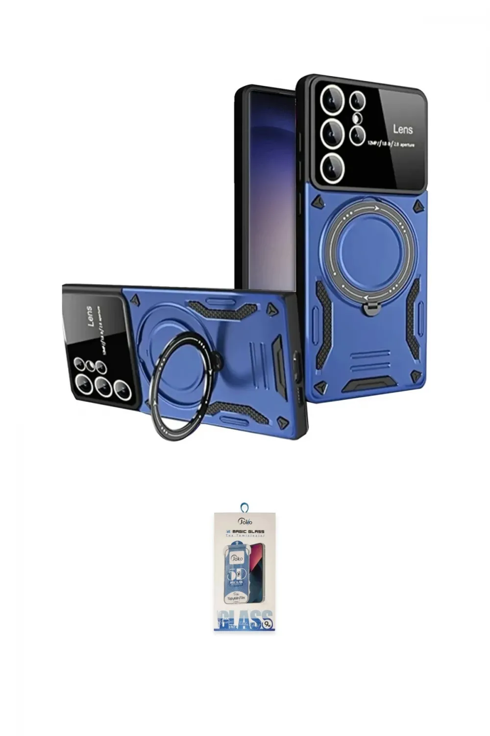 ieg™ Galaxy S25 Ultra Kılıf Kıvılcım Modern Serisi - Siyah Joko Magic 5D Cam