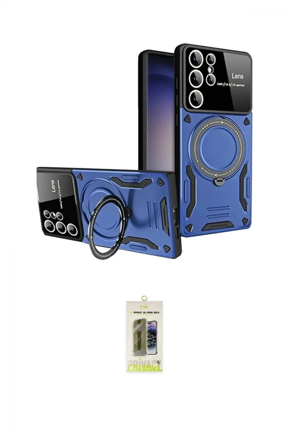 ieg™ Galaxy S25 Ultra Kılıf Kıvılcım Modern Serisi - Siyah Joko Magic 5D Hayalet Cam