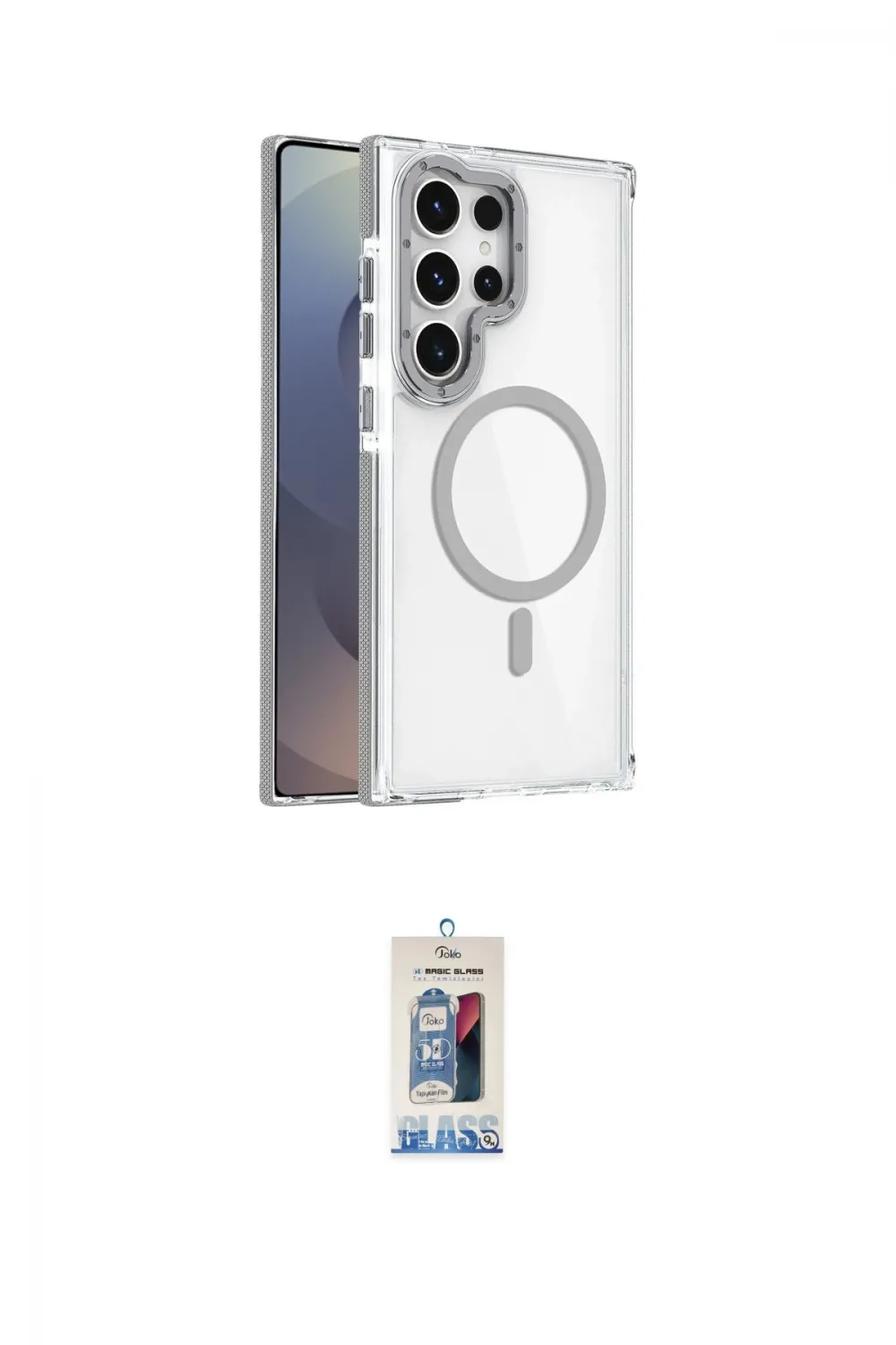 ieg™ Galaxy S25 Ultra Kılıf Kozmos Doku Koleksiyonu - Siyah Joko Magic 5D Cam
