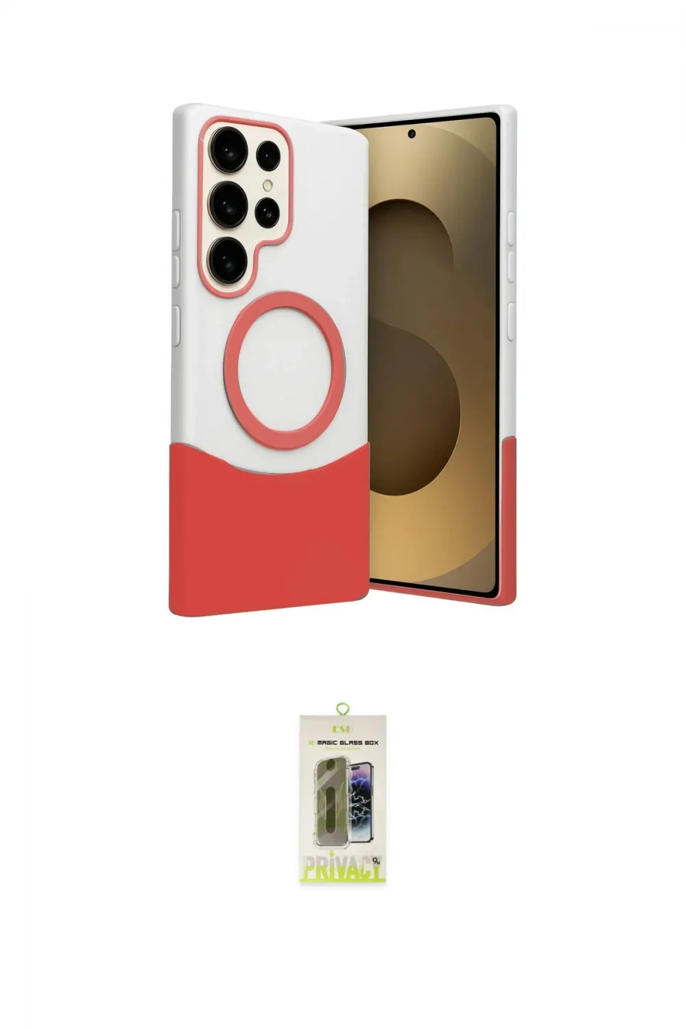 ieg™ Galaxy S25 Ultra Kılıf Kozmos Form Özel Seri - Siyah Joko Magic 5D Hayalet Cam
