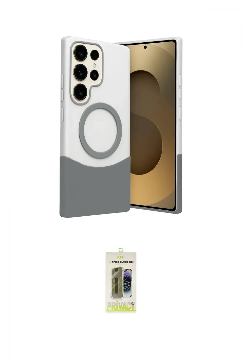 ieg™ Galaxy S25 Ultra Kılıf Kozmos Form Özel Seri - Siyah Joko Magic 5D Hayalet Cam