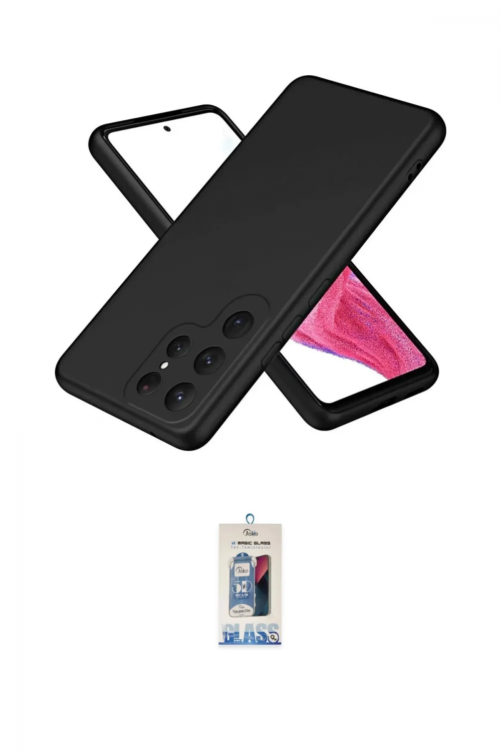 ieg™ Galaxy S25 Ultra Kılıf Kozmos Yansıma Özel Seri - Siyah Joko Magic 5D Cam