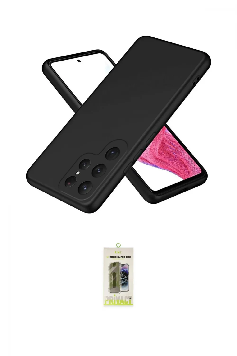 ieg™ Galaxy S25 Ultra Kılıf Kozmos Yansıma Özel Seri - Siyah Joko Magic 5D Hayalet Cam