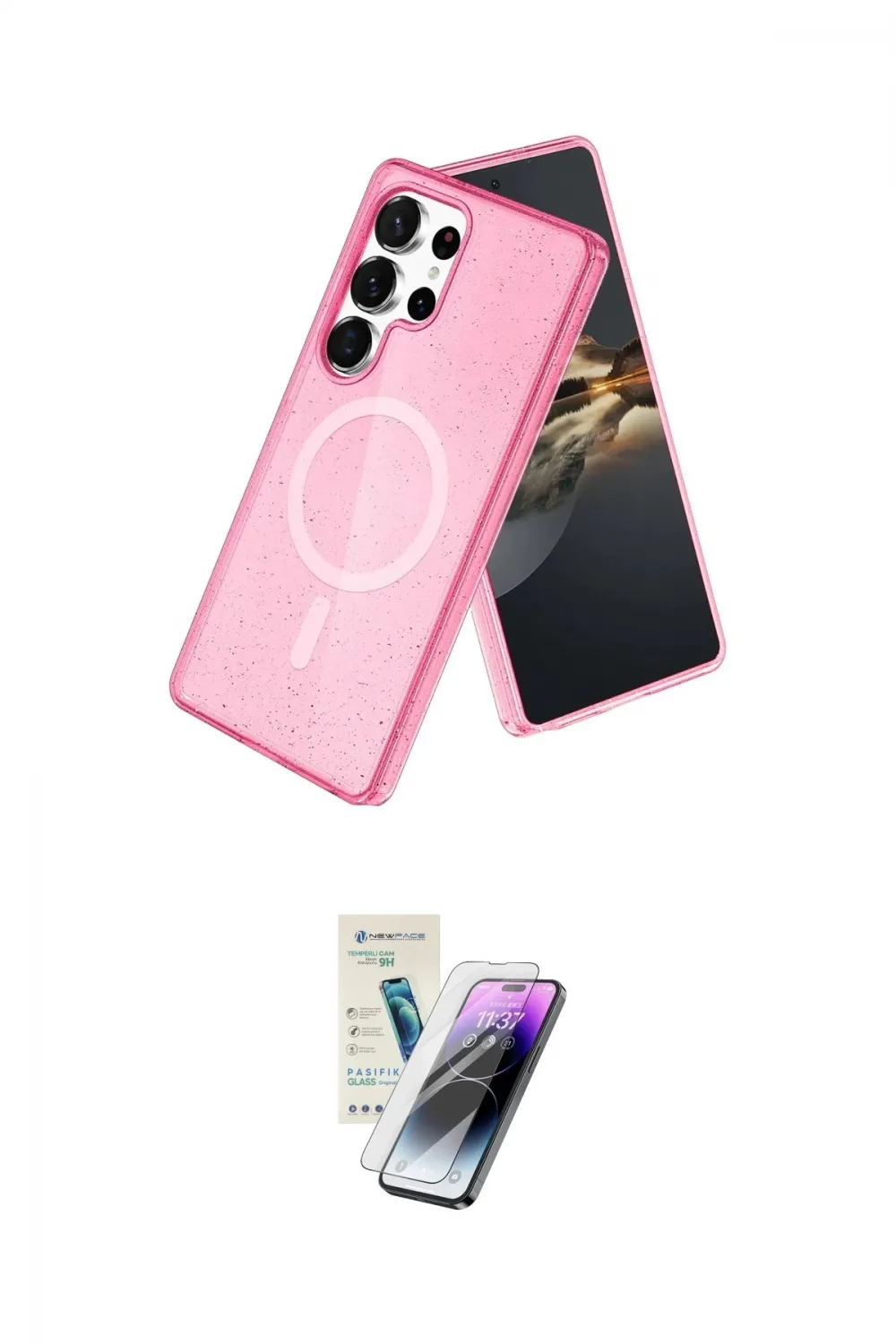 ieg™ Galaxy S25 Ultra Kılıf Nova Asil Prime - Şeffaf Pasifik Cam Ekran Koruyucu