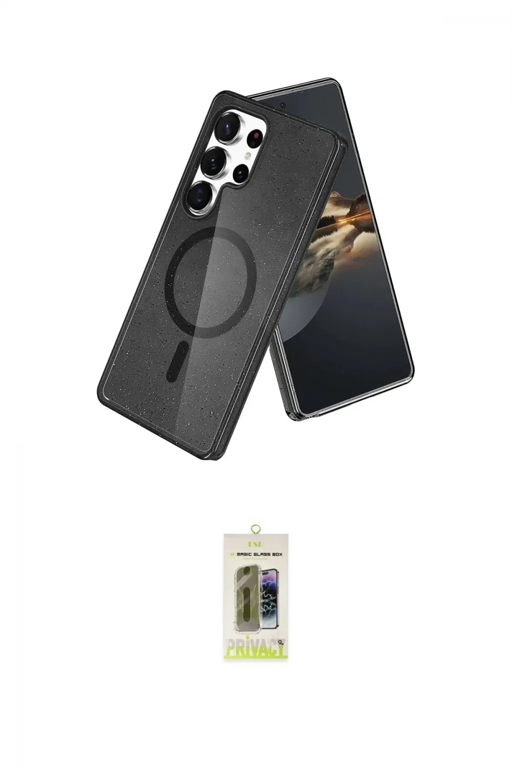 ieg™ Galaxy S25 Ultra Kılıf Nova Asil Prime - Siyah Joko Magic 5D Hayalet Cam