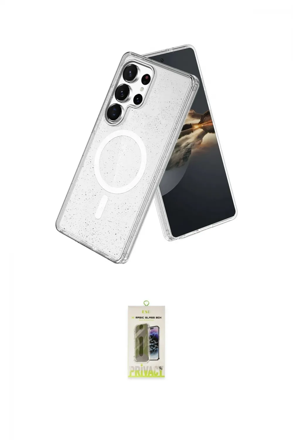ieg™ Galaxy S25 Ultra Kılıf Nova Asil Prime - Siyah Joko Magic 5D Hayalet Cam