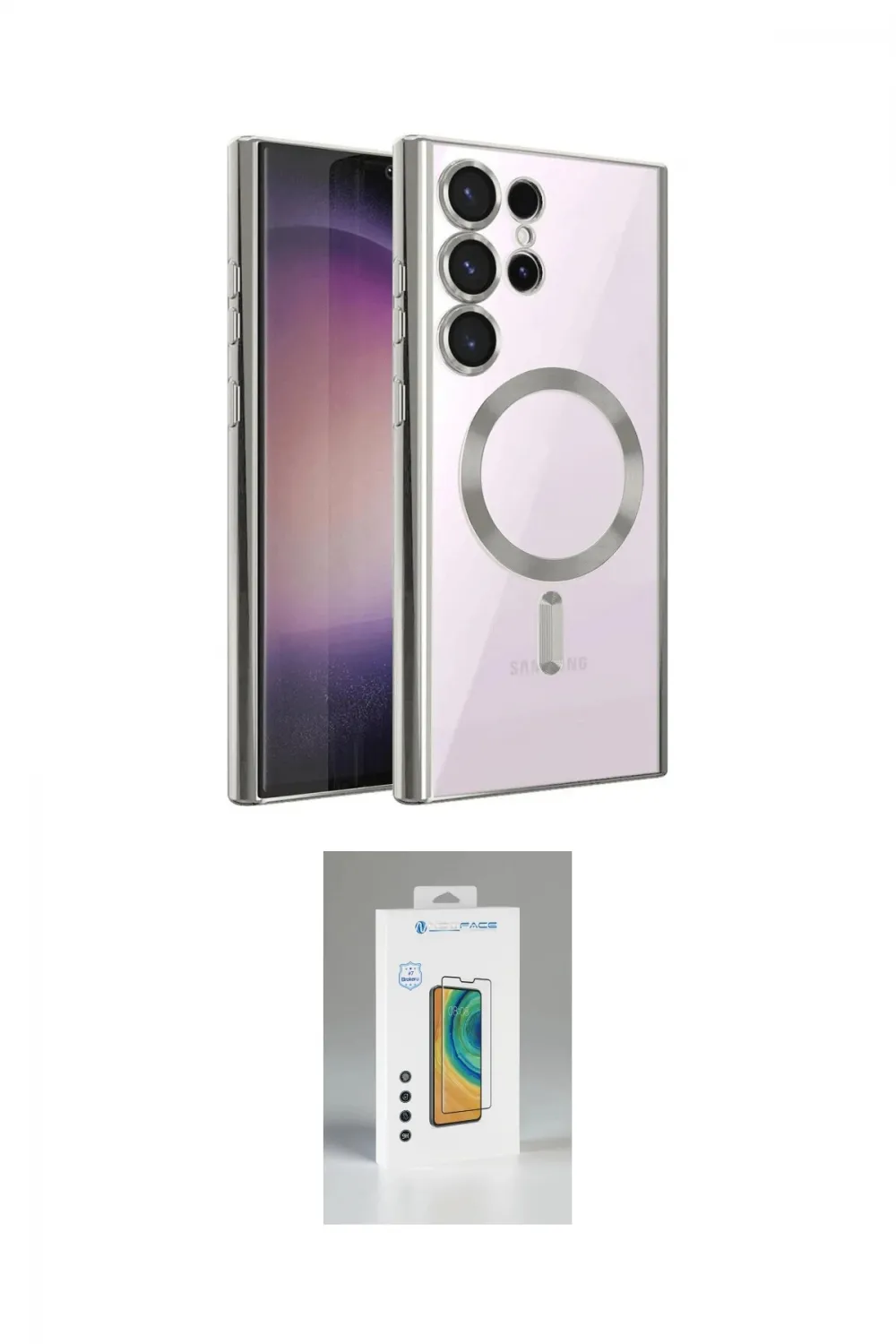 ieg™ Galaxy S25 Ultra Kılıf Nova Işık Özel Seri - Şeffaf Polymer Nano Ekran Koruyucu