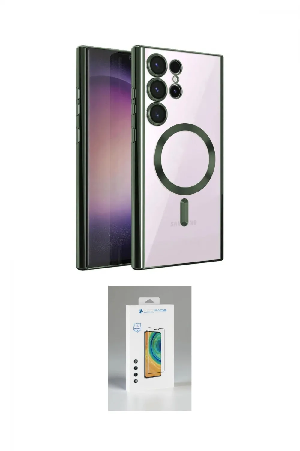 ieg™ Galaxy S25 Ultra Kılıf Nova Işık Özel Seri - Şeffaf Polymer Nano Ekran Koruyucu