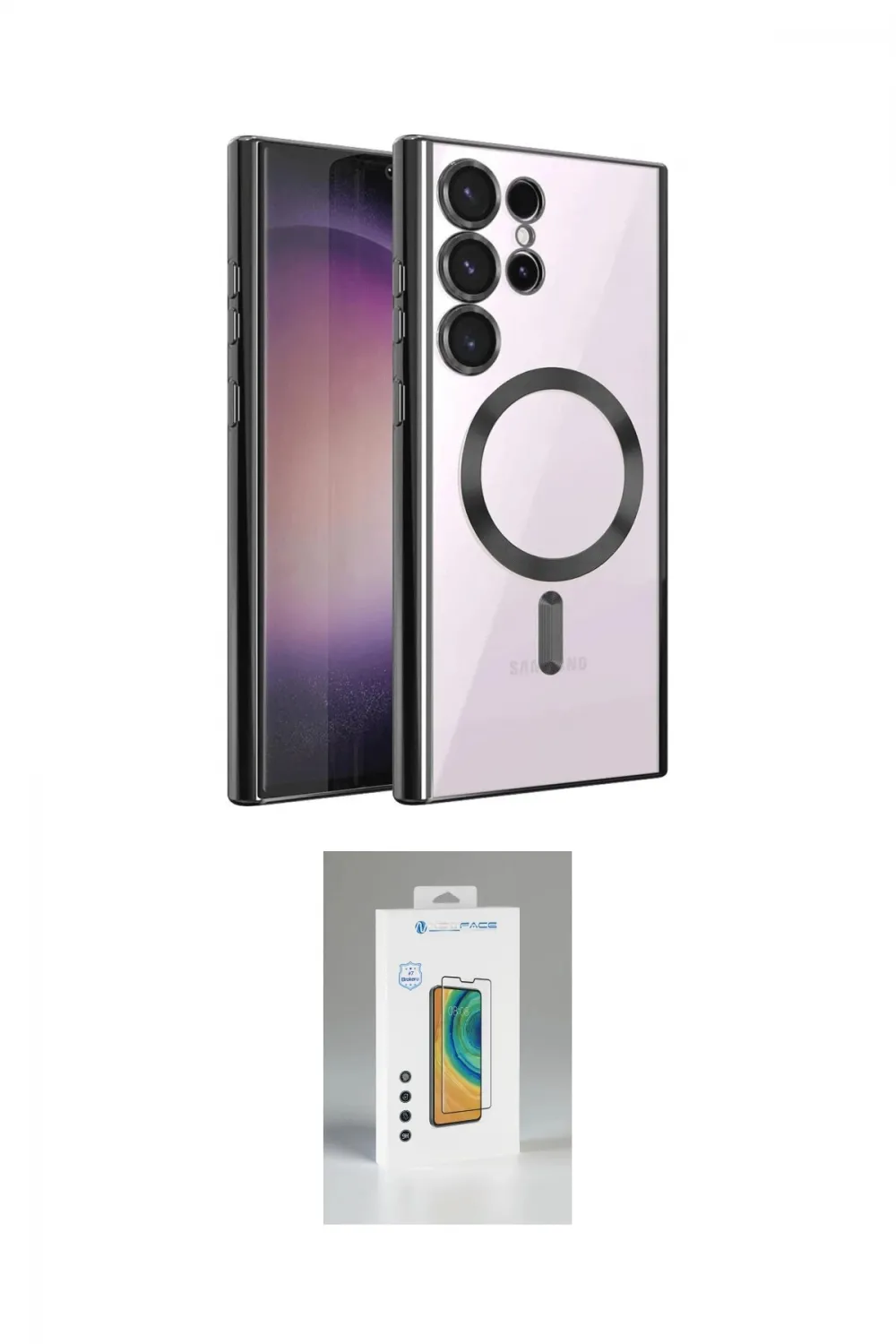 ieg™ Galaxy S25 Ultra Kılıf Nova Işık Özel Seri - Şeffaf Polymer Nano Ekran Koruyucu