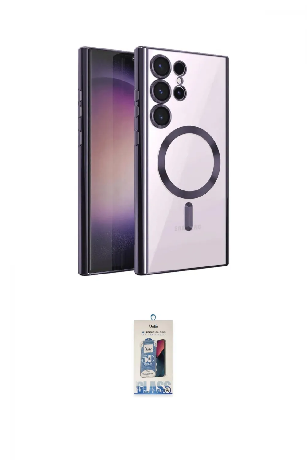 ieg™ Galaxy S25 Ultra Kılıf Nova Işık Özel Seri - Siyah Joko Magic 5D Cam