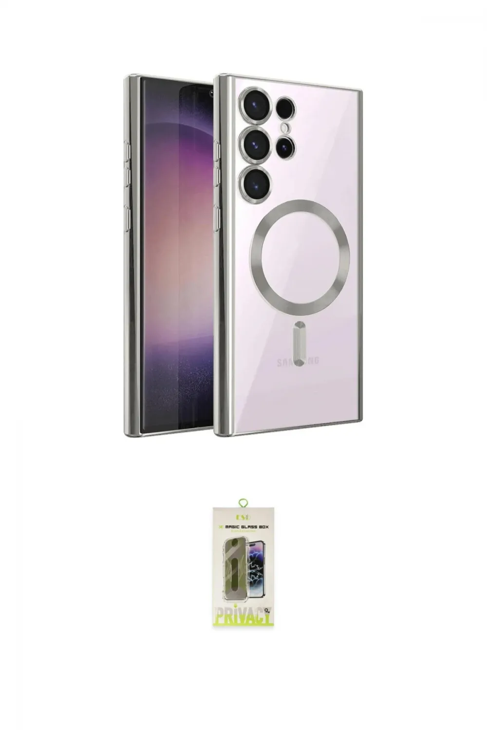 ieg™ Galaxy S25 Ultra Kılıf Nova Işık Özel Seri - Siyah Joko Magic 5D Hayalet Cam