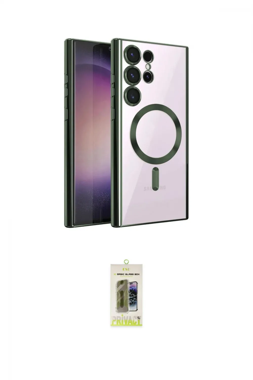 ieg™ Galaxy S25 Ultra Kılıf Nova Işık Özel Seri - Siyah Joko Magic 5D Hayalet Cam