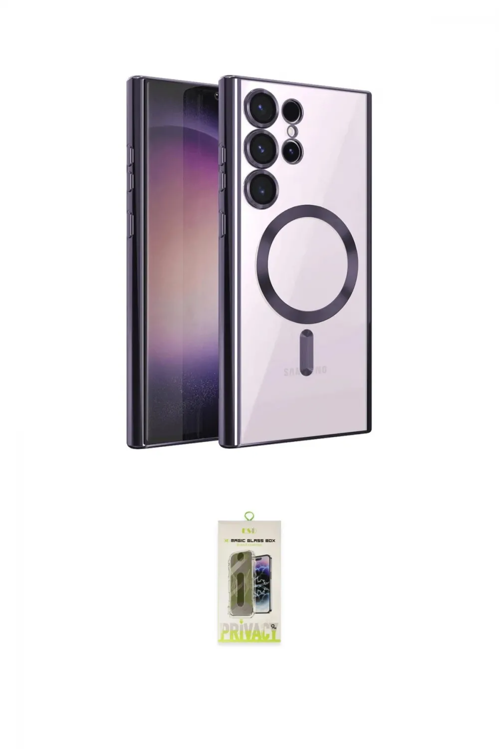 ieg™ Galaxy S25 Ultra Kılıf Nova Işık Özel Seri - Siyah Joko Magic 5D Hayalet Cam