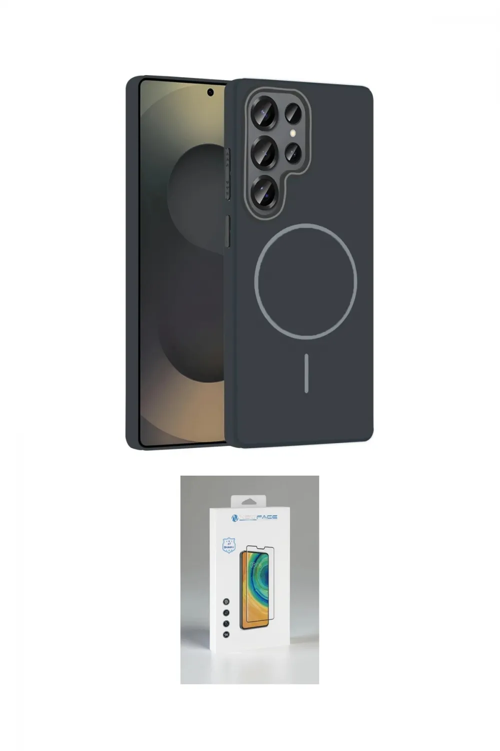 ieg™ Galaxy S25 Ultra Kılıf Siluet Doku Özel Seri - Şeffaf Polymer Nano Ekran Koruyucu
