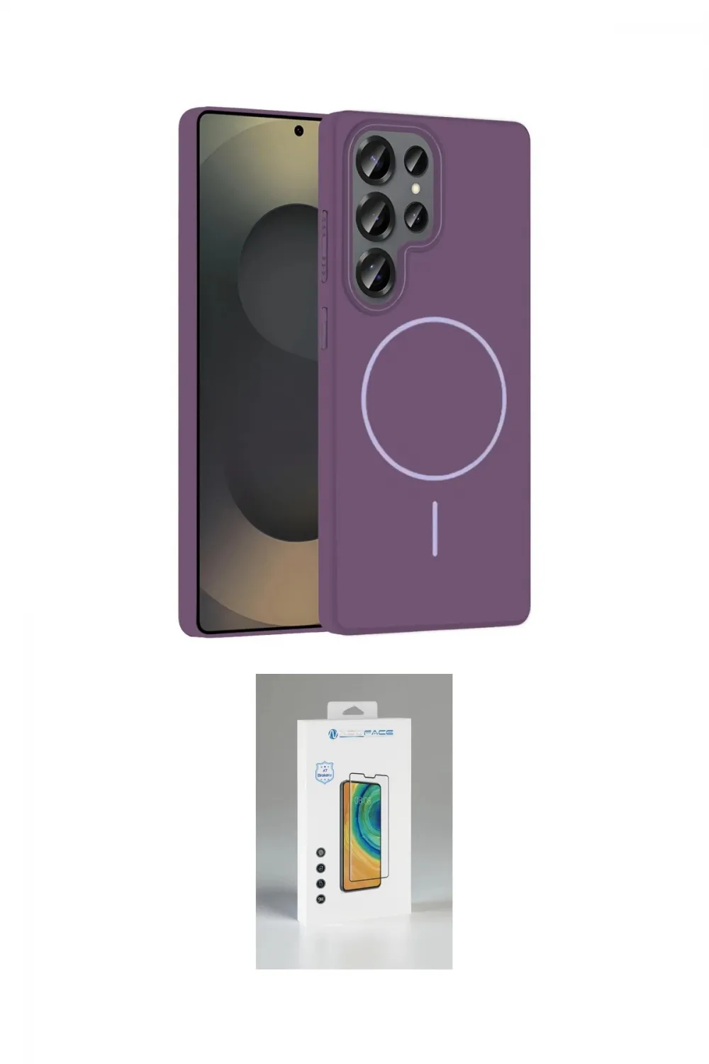 ieg™ Galaxy S25 Ultra Kılıf Siluet Doku Özel Seri - Şeffaf Polymer Nano Ekran Koruyucu