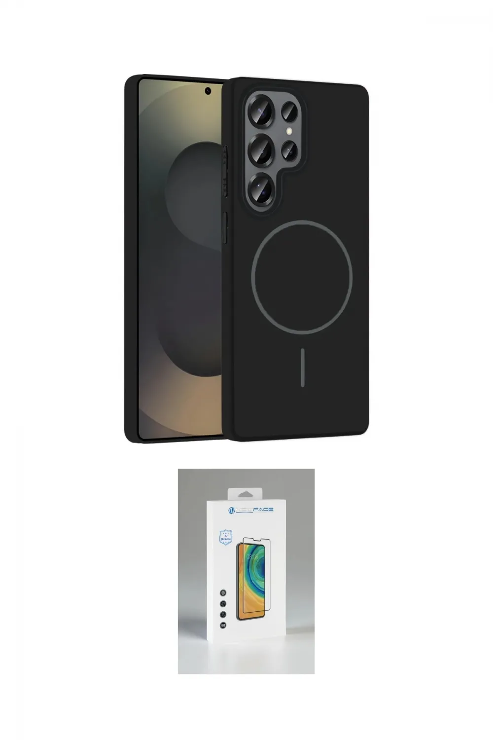 ieg™ Galaxy S25 Ultra Kılıf Siluet Doku Özel Seri - Şeffaf Polymer Nano Ekran Koruyucu