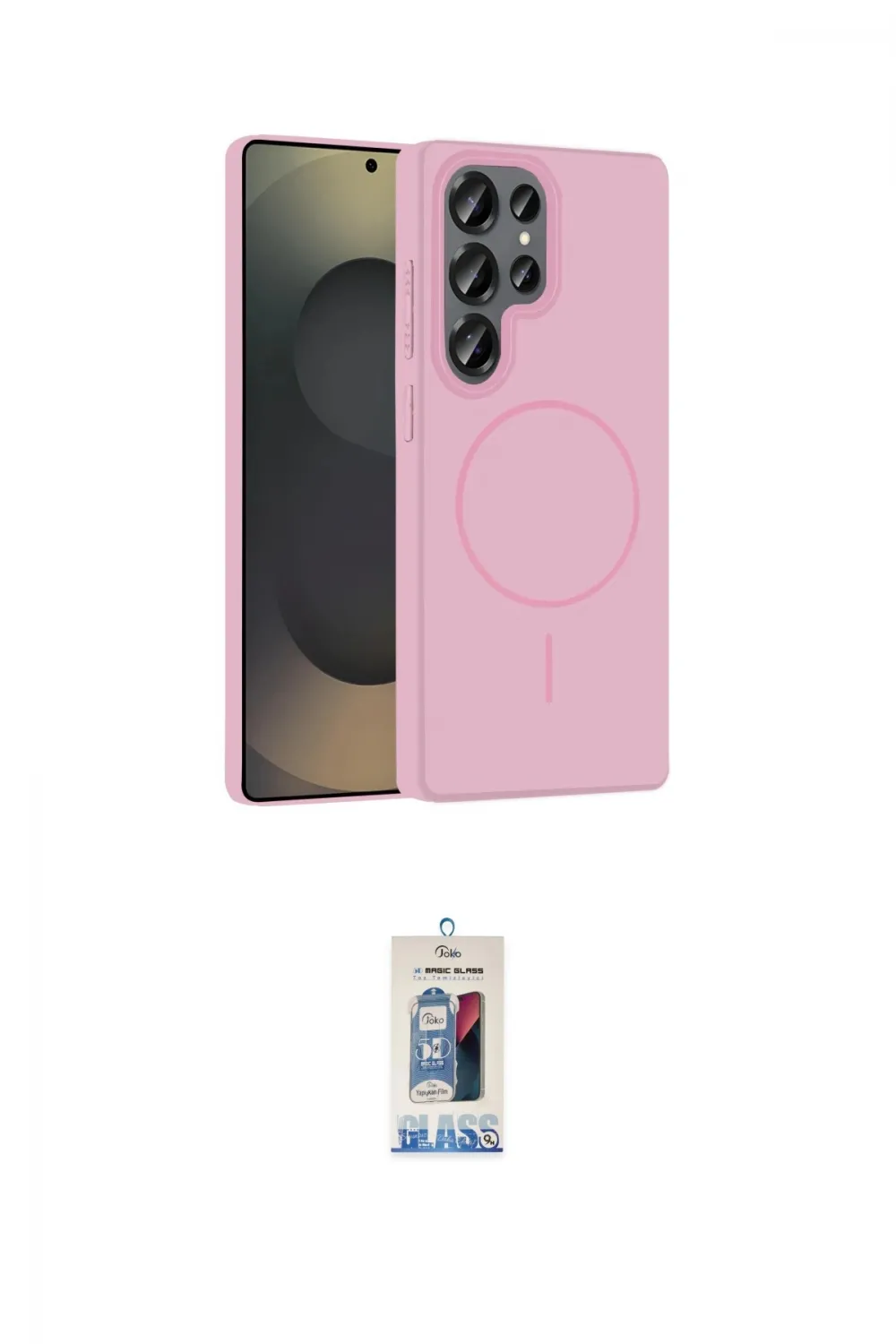ieg™ Galaxy S25 Ultra Kılıf Siluet Doku Özel Seri - Siyah Joko Magic 5D Cam