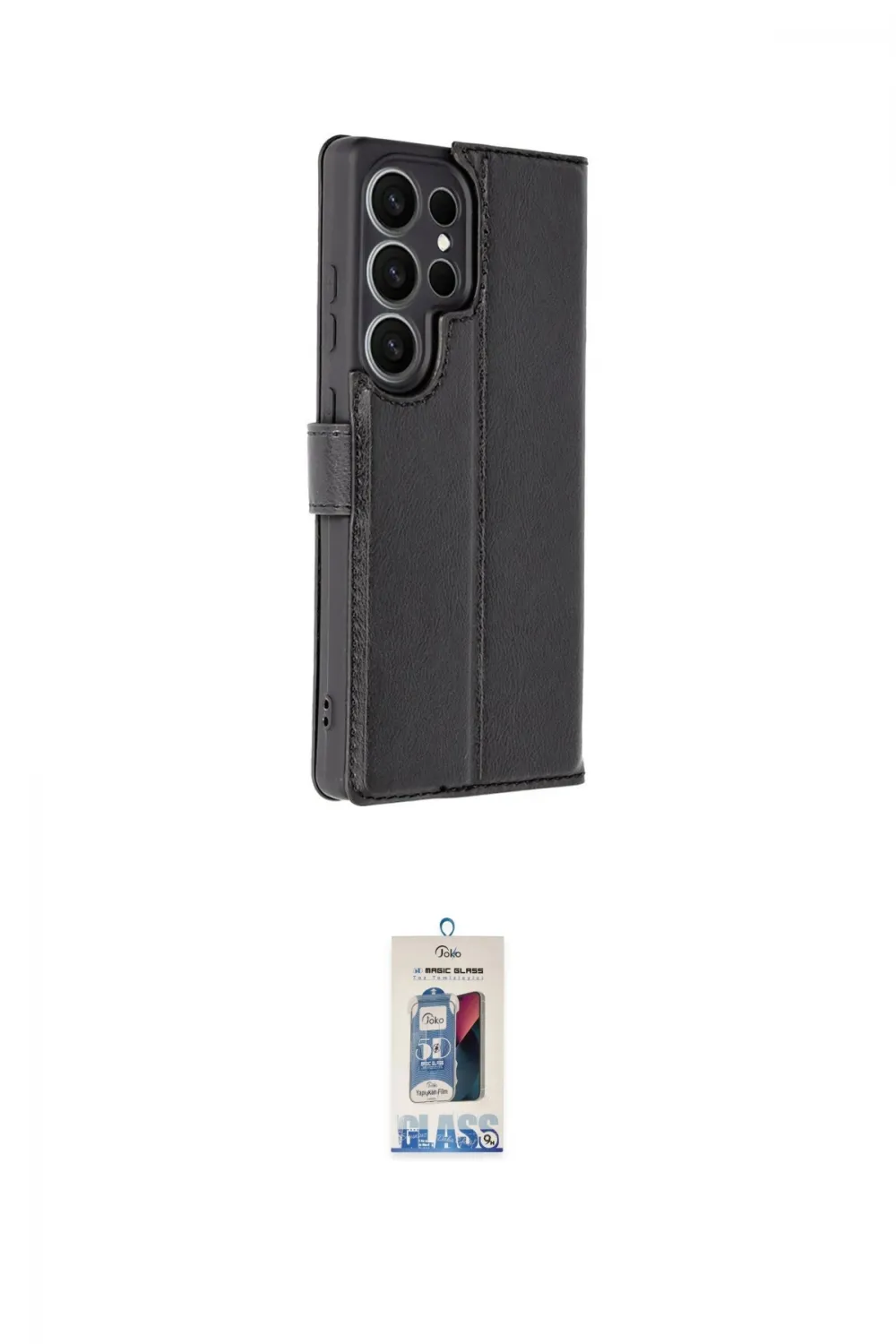ieg™ Galaxy S25 Ultra Kılıf Siluet Işık Serisi - Siyah Joko Magic 5D Cam