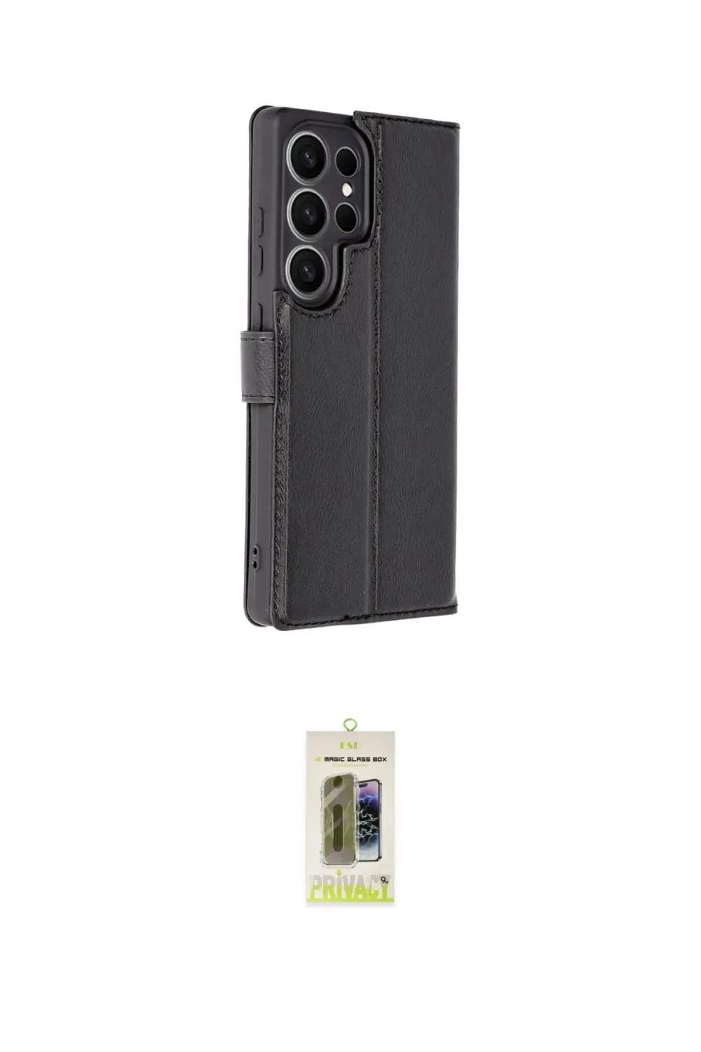 ieg™ Galaxy S25 Ultra Kılıf Siluet Işık Serisi - Siyah Joko Magic 5D Hayalet Cam