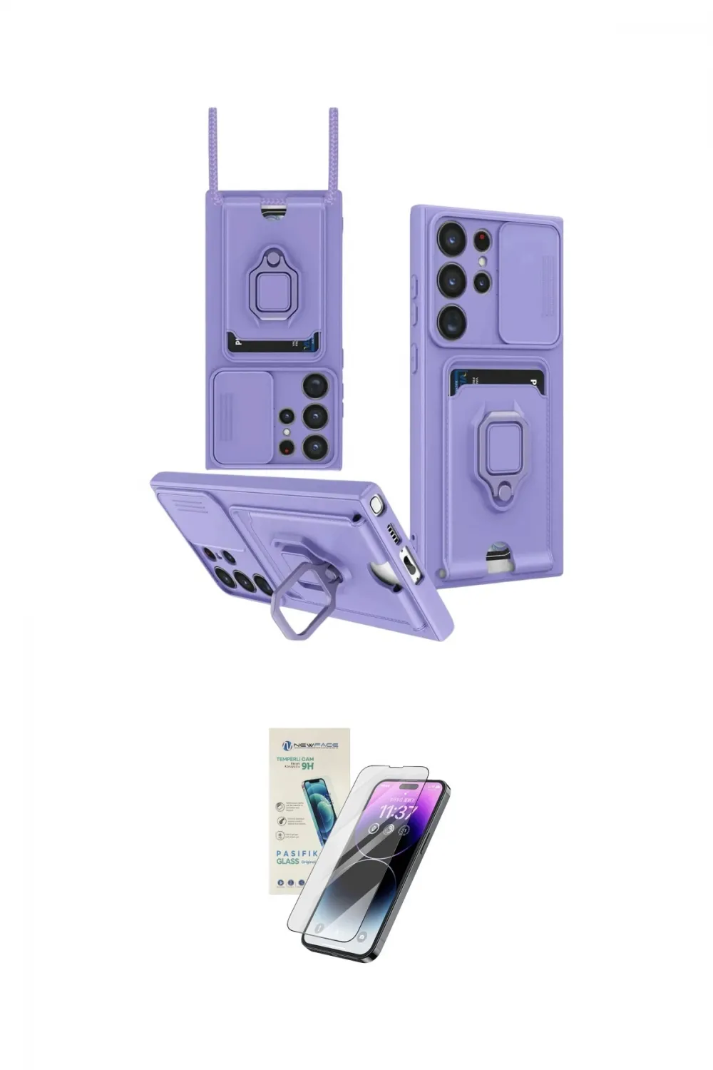 ieg™ Galaxy S25 Ultra Kılıf Vadi Form Prime - Şeffaf Pasifik Cam Ekran Koruyucu