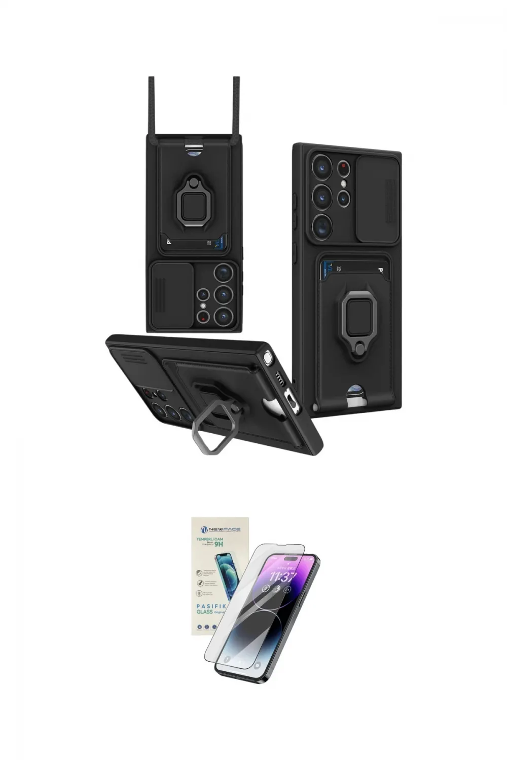 ieg™ Galaxy S25 Ultra Kılıf Vadi Form Prime - Şeffaf Pasifik Cam Ekran Koruyucu