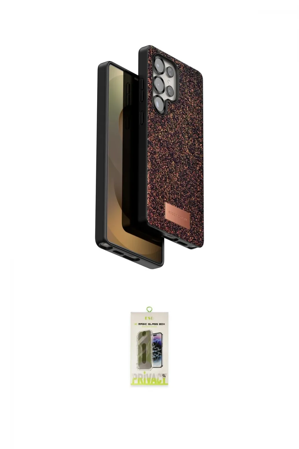 ieg™ Galaxy S25 Ultra Kılıf Vadi Klasik Serisi - Siyah Joko Magic 5D Hayalet Cam