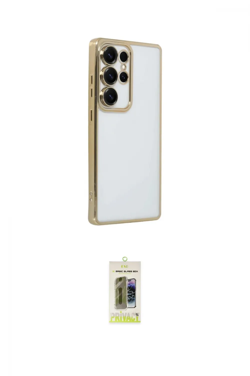 ieg™ Galaxy S25 Ultra Kılıf Vadi Minimal - Siyah Joko Magic 5D Hayalet Cam