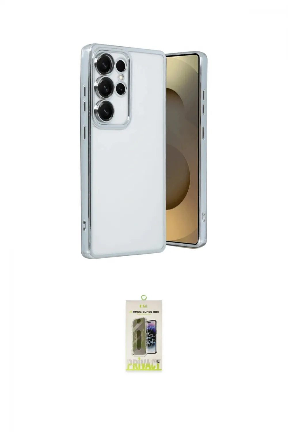 ieg™ Galaxy S25 Ultra Kılıf Vadi Minimal - Siyah Joko Magic 5D Hayalet Cam