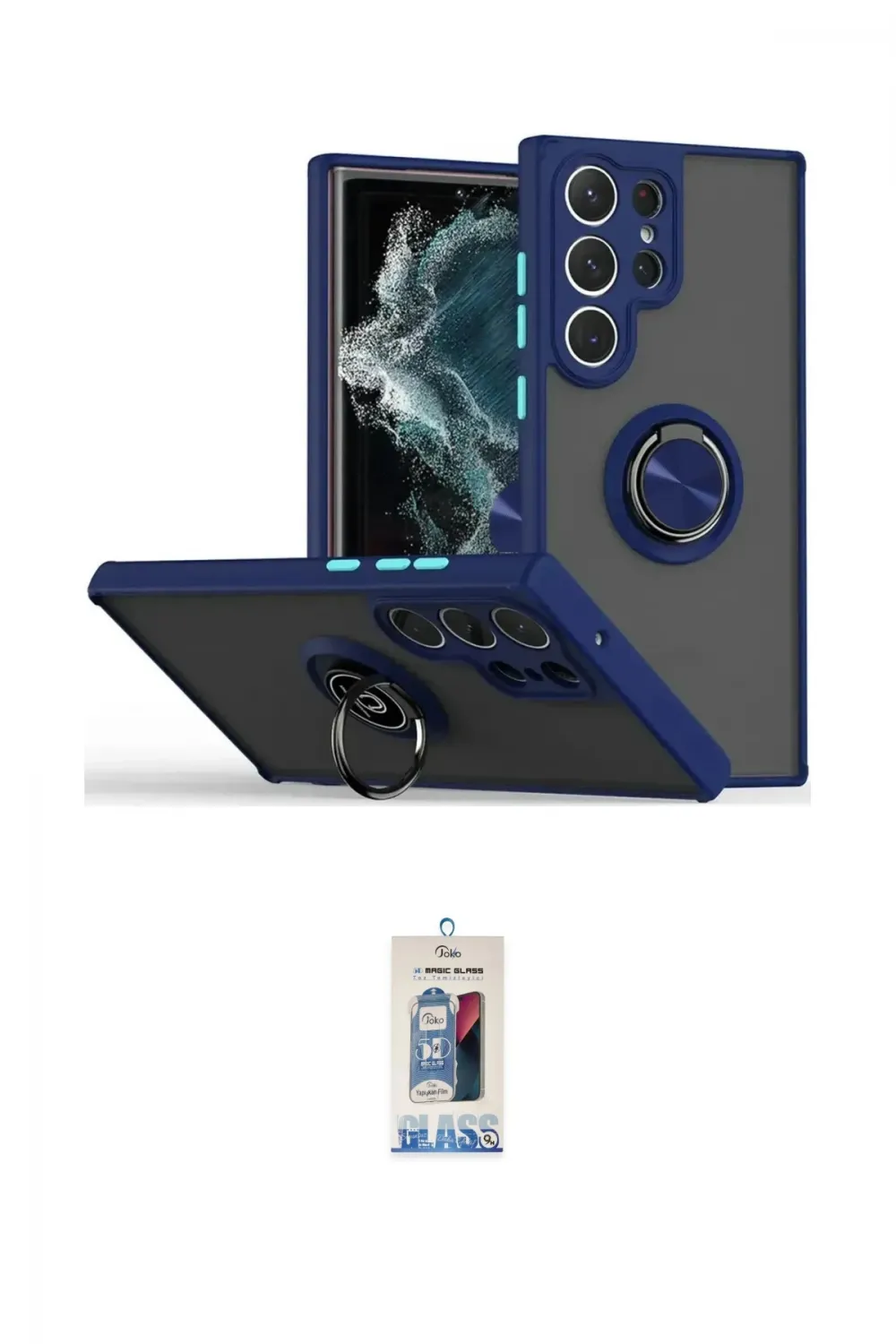 ieg™ Galaxy S25 Ultra Kılıf Yörünge Çizgi - Siyah Joko Magic 5D Cam