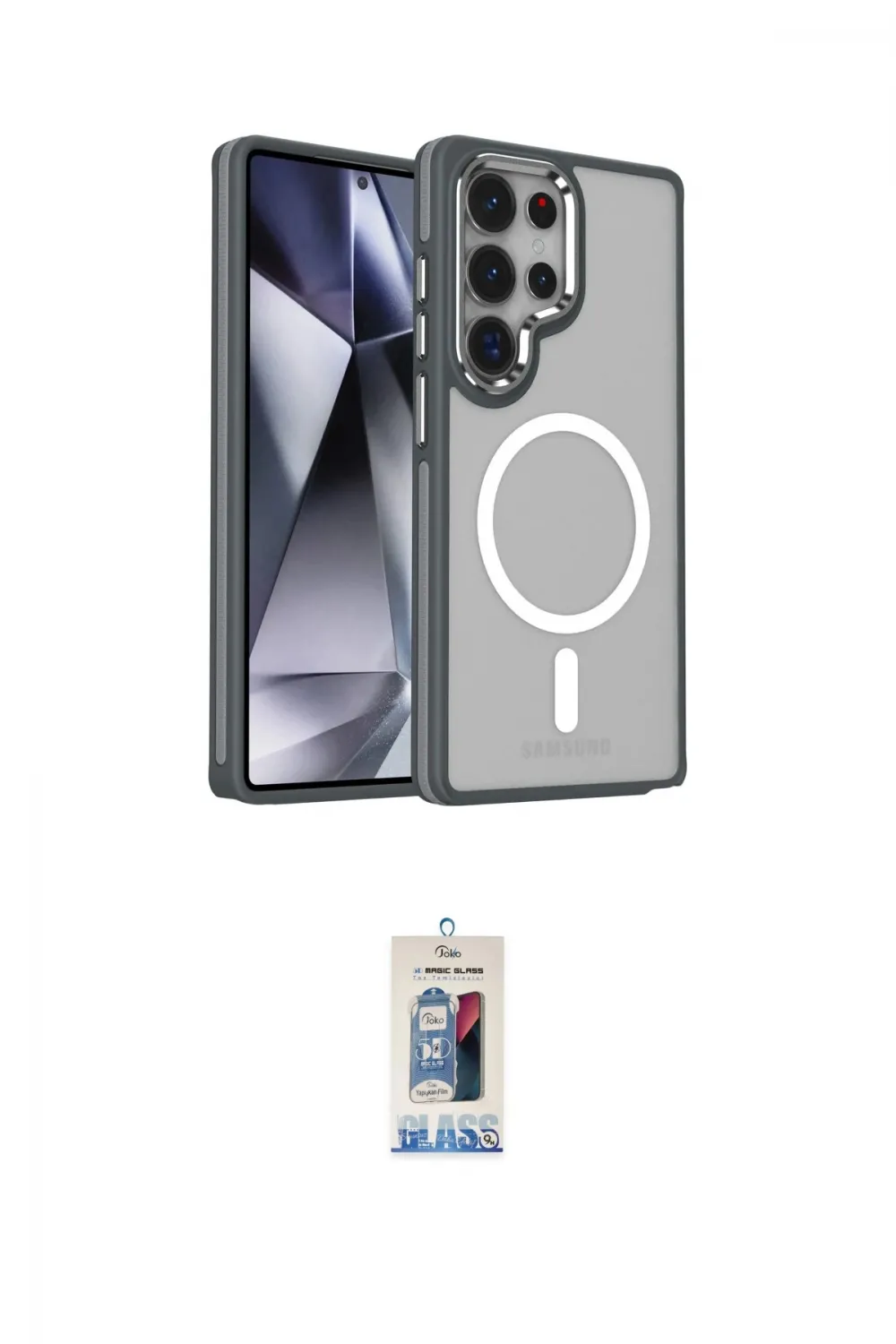 ieg™ Galaxy S25 Ultra Kılıf Yörünge Klasik - Siyah Joko Magic 5D Cam