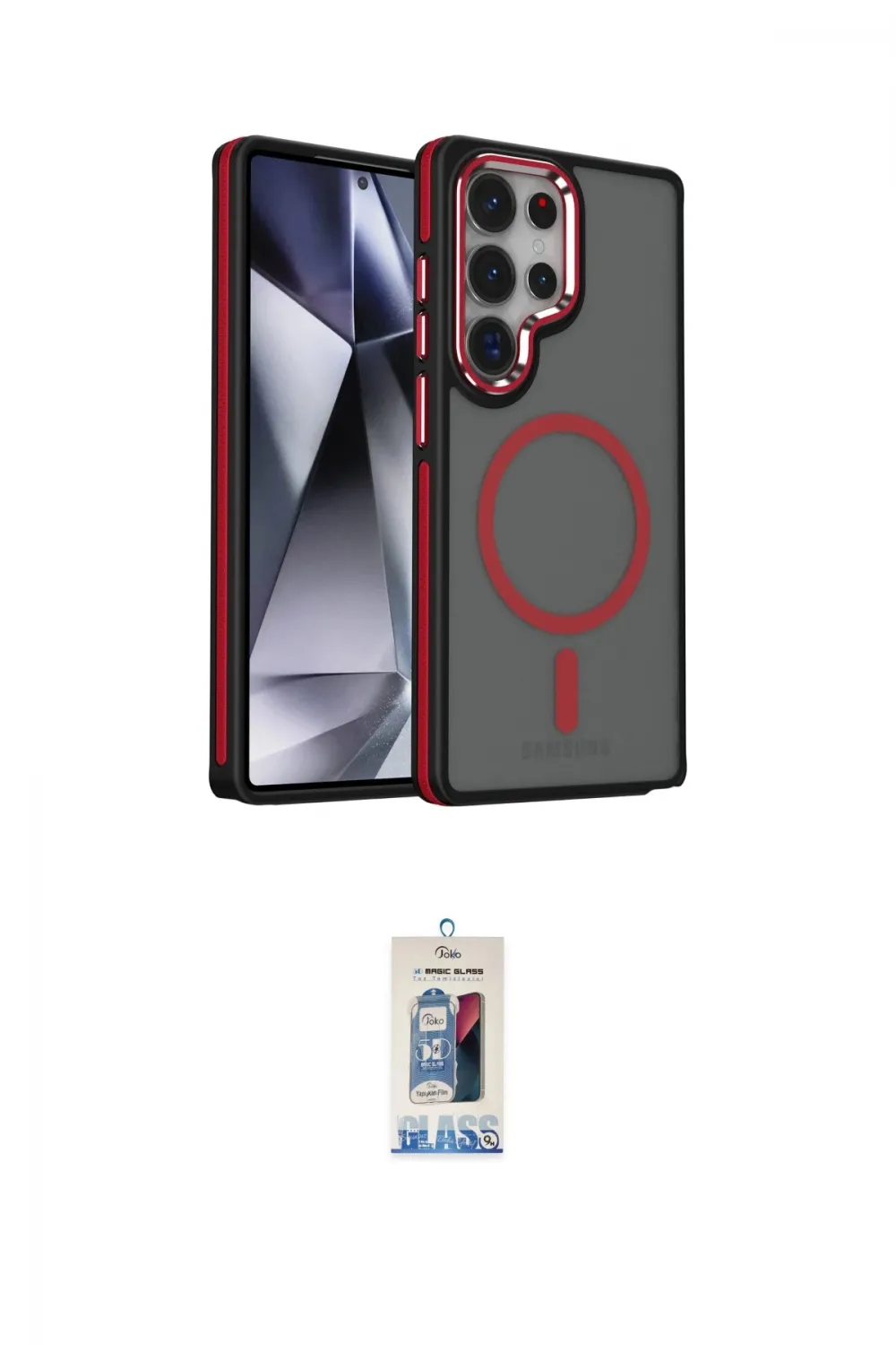 ieg™ Galaxy S25 Ultra Kılıf Yörünge Klasik - Siyah Joko Magic 5D Cam
