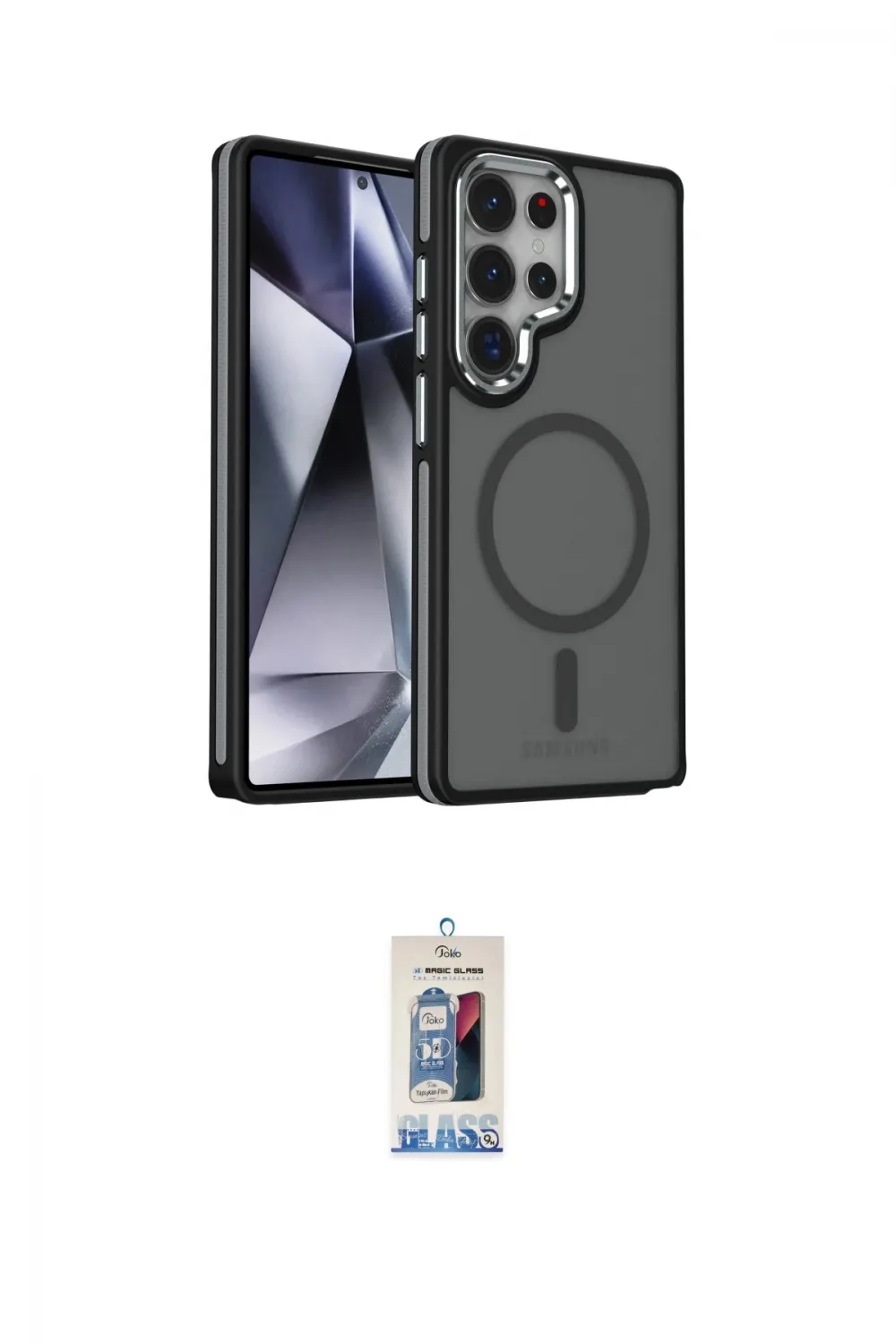 ieg™ Galaxy S25 Ultra Kılıf Yörünge Klasik - Siyah Joko Magic 5D Cam