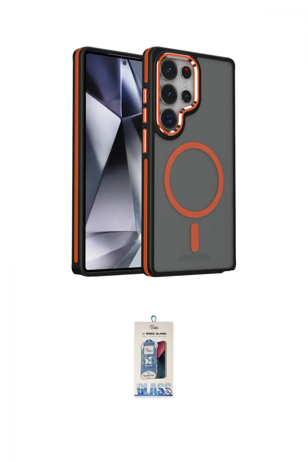 ieg™ Galaxy S25 Ultra Kılıf Yörünge Klasik - Siyah Joko Magic 5D Cam