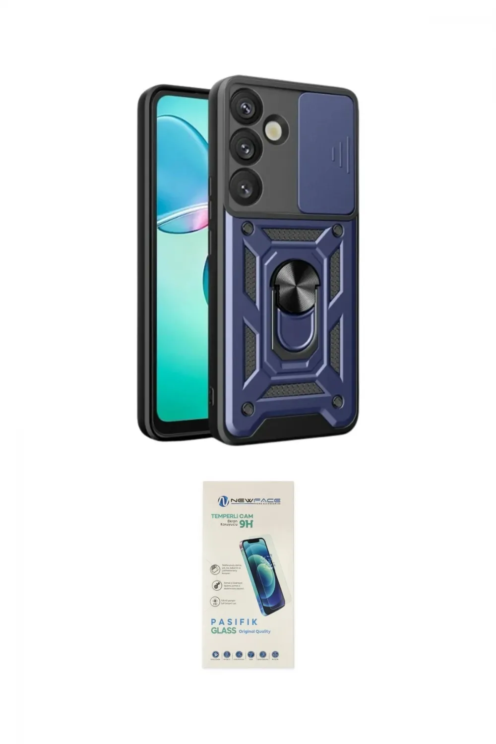 ieg™ Galaxy S26 Kılıf Ahenk Klasik - Şeffaf Pasifik Cam Ekran Koruyucu