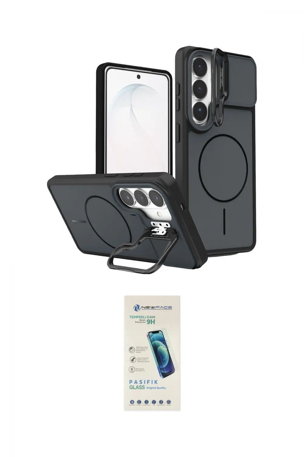 ieg™ Galaxy S26 Kılıf İz Modern Prime - Şeffaf Pasifik Cam Ekran Koruyucu