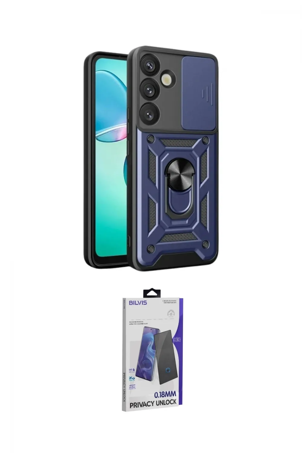 ieg™ Galaxy S26 Plus Kılıf Ahenk Klasik - Siyah Bilvis Hayalet Cam Ekran Koruyucu