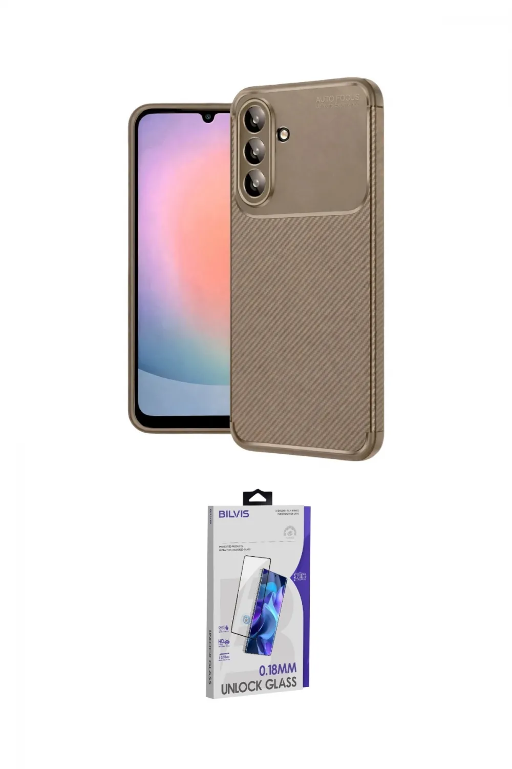 ieg™ Galaxy S26 Plus Kılıf Eksen Form Prime - Siyah Bilvis 3D Cam Ekran Koruyucu