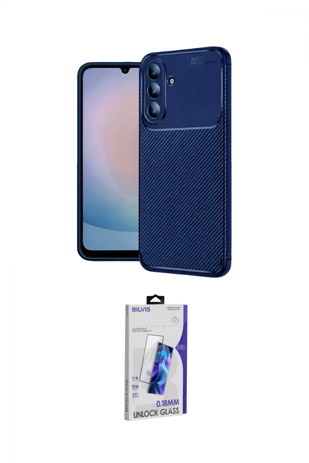 ieg™ Galaxy S26 Plus Kılıf Eksen Form Prime - Siyah Bilvis 3D Cam Ekran Koruyucu