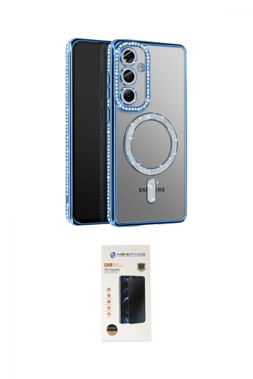 ieg™ Galaxy S26 Plus Kılıf Siluet Işık Serisi - Siyah 3D Antistatik Hayalet Cam Ekran Koruyucu