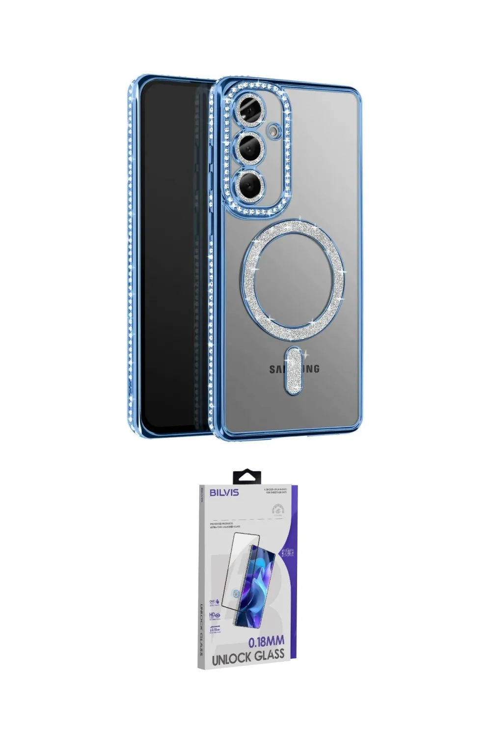 ieg™ Galaxy S26 Plus Kılıf Siluet Işık Serisi - Siyah Bilvis 3D Cam Ekran Koruyucu