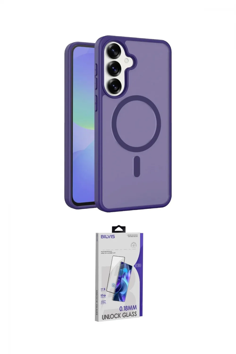 ieg™ Galaxy S26 Plus Kılıf Siluet Minimal Prime - Siyah Bilvis 3D Cam Ekran Koruyucu