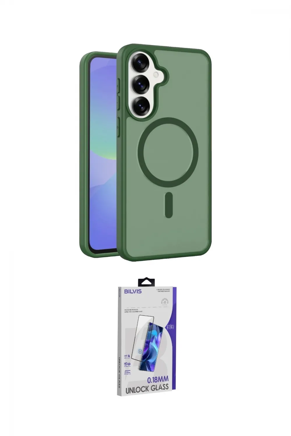 ieg™ Galaxy S26 Plus Kılıf Siluet Minimal Prime - Siyah Bilvis 3D Cam Ekran Koruyucu
