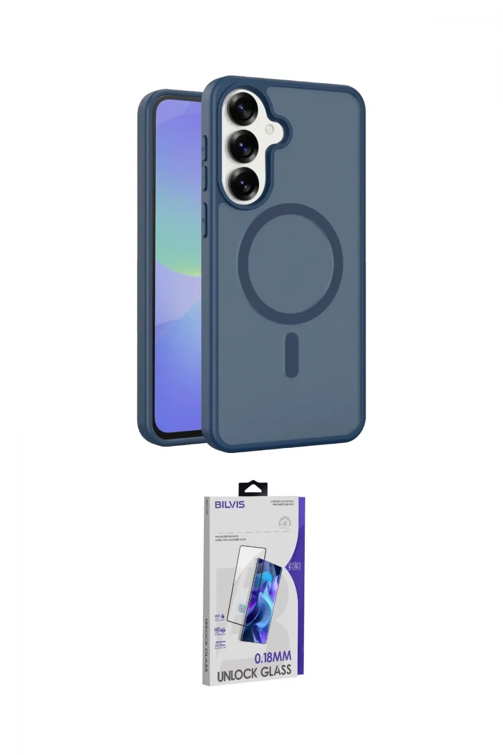 ieg™ Galaxy S26 Plus Kılıf Siluet Minimal Prime - Siyah Bilvis 3D Cam Ekran Koruyucu