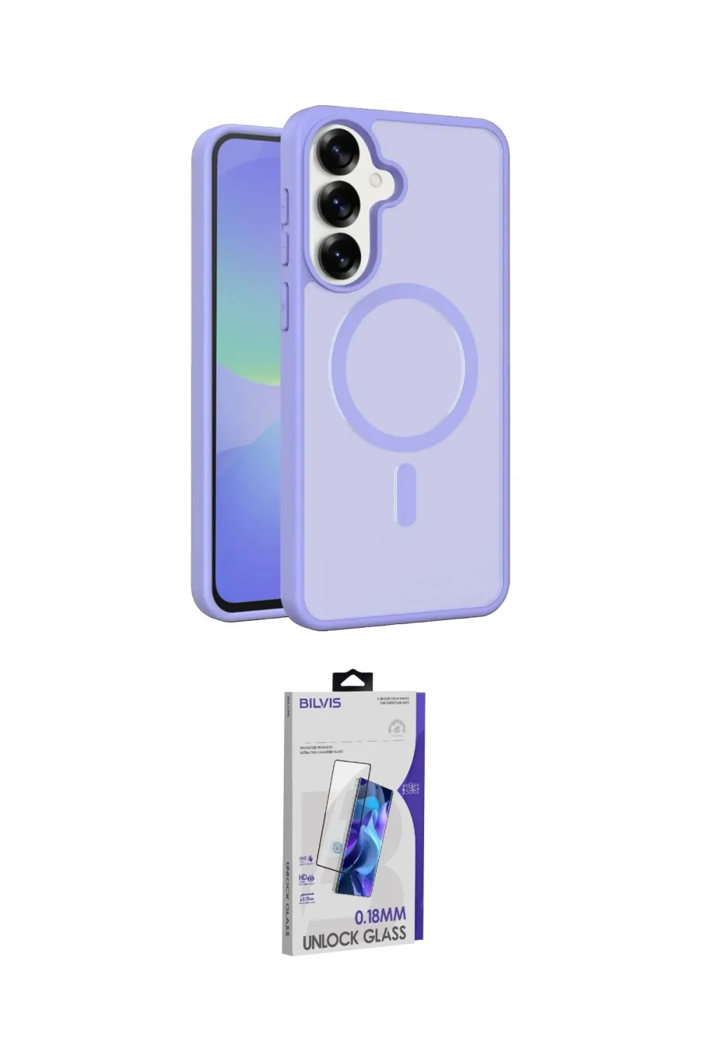 ieg™ Galaxy S26 Plus Kılıf Siluet Minimal Prime - Siyah Bilvis 3D Cam Ekran Koruyucu